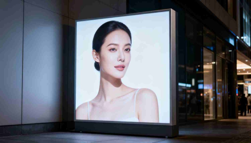 oile visuel light box personnalisé 60x60