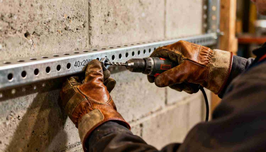 tube cremailere perforée 40x20mm