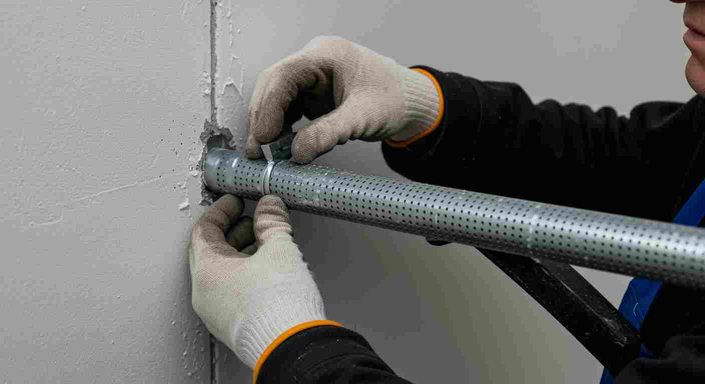 tube cremailere perforée 40x20mm